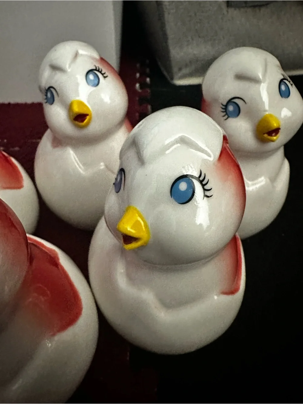 Target Ceramic Chick Set in White, Red, Blue & Yellow